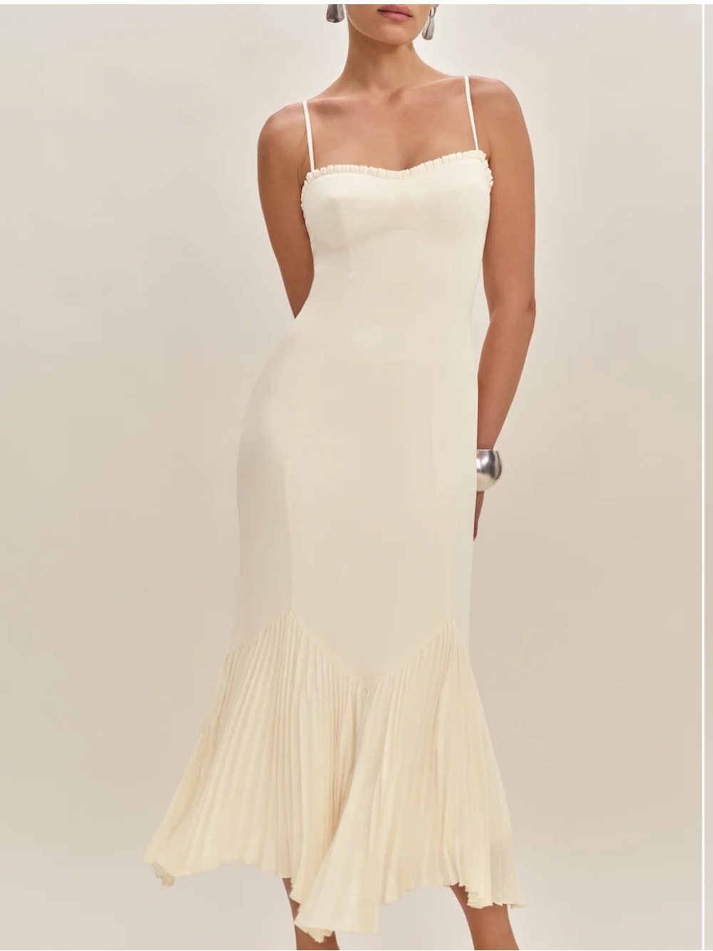 Aiko Dress from Reformation in Fior Di Latte (ivory) size 4